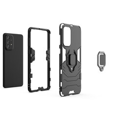 Ring Armor tough hybrid case cover + magnetic holder, paredzēts Samsung Galaxy A73, melns cena un informācija | Telefonu vāciņi, maciņi | 220.lv