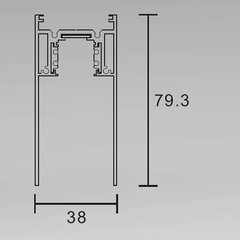 Magnētiska sliede virsmas / piekarama balta S35 3000mm цена и информация | Трековые светильники и шинопроводы | 220.lv