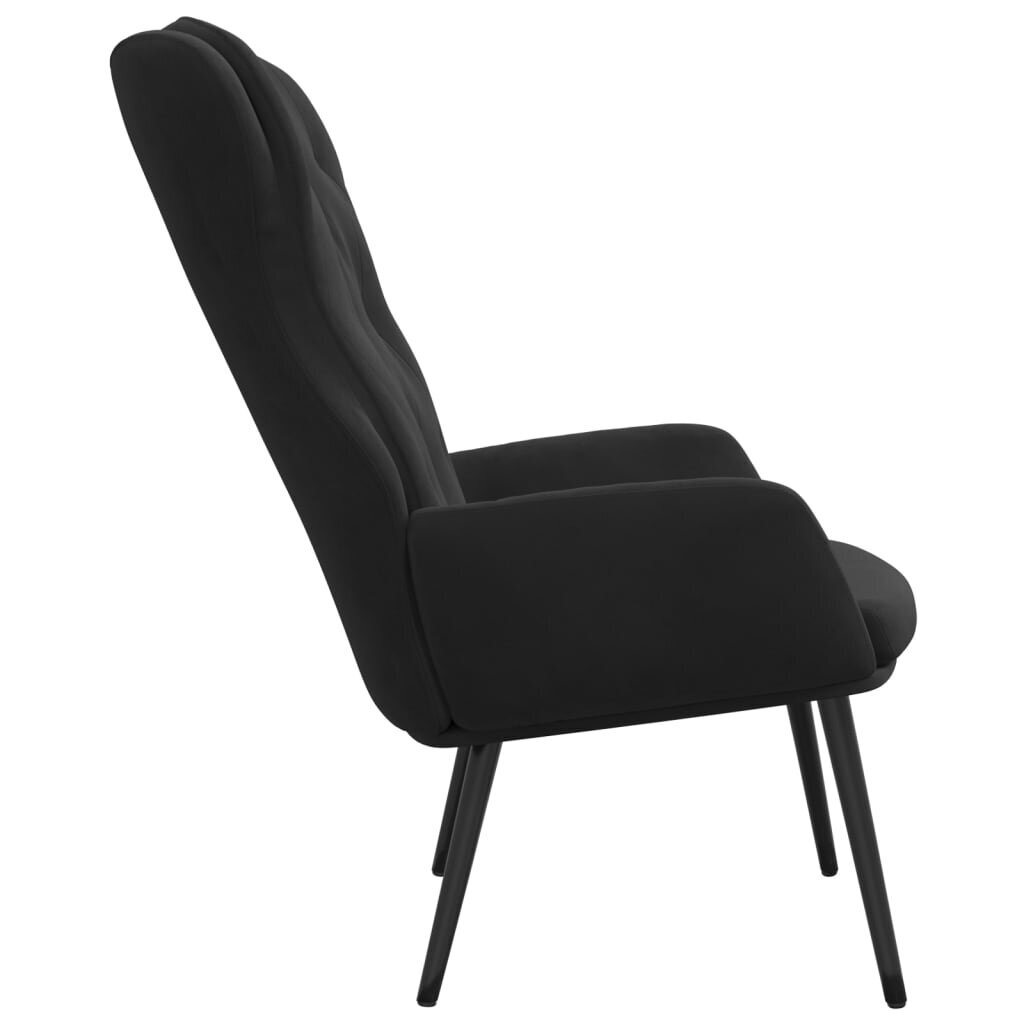 Atpūtas krēsls, melnā krāsā, samta cena un informācija | Atpūtas krēsli | 220.lv