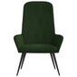 Atpūtas krēsls, tumši zaļā krāsā, samta cena un informācija | Atpūtas krēsli | 220.lv
