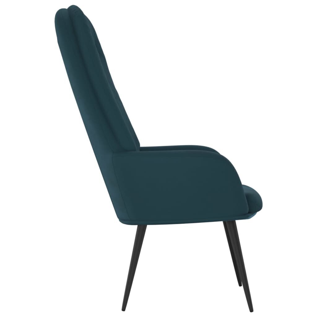 Atpūtas krēsls, zilā krāsā, samta cena un informācija | Atpūtas krēsli | 220.lv