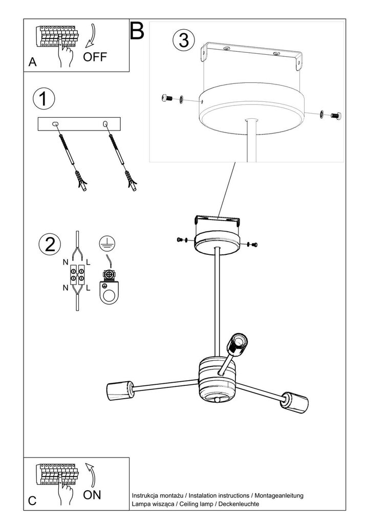 Lampa Lango 3 cena un informācija | Piekaramās lampas | 220.lv