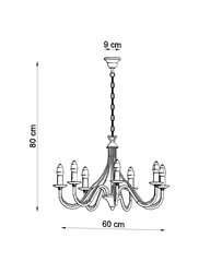 Lampa Minerwa 7 melns цена и информация | Люстры | 220.lv