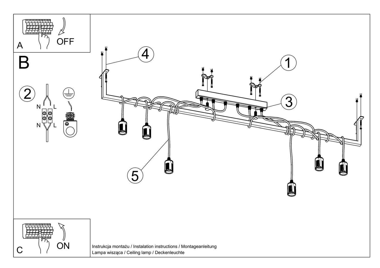 Lampa Salamanca 6 цена и информация | Piekaramās lampas | 220.lv