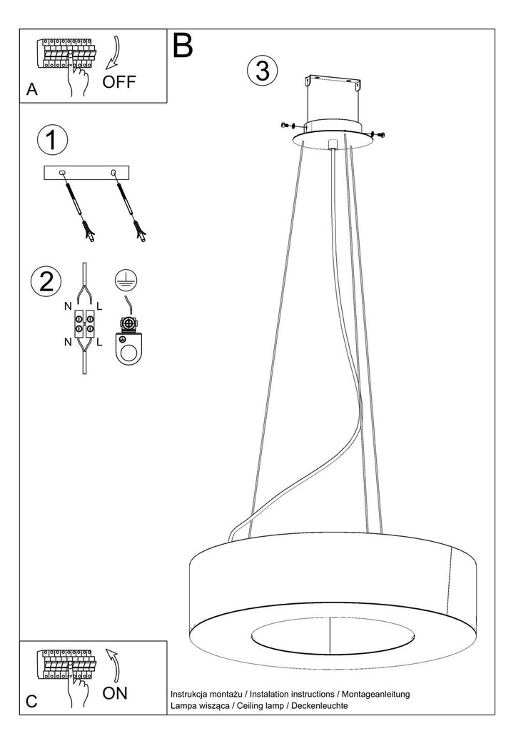 Lampa Saturno 90 cena un informācija | Lustras | 220.lv