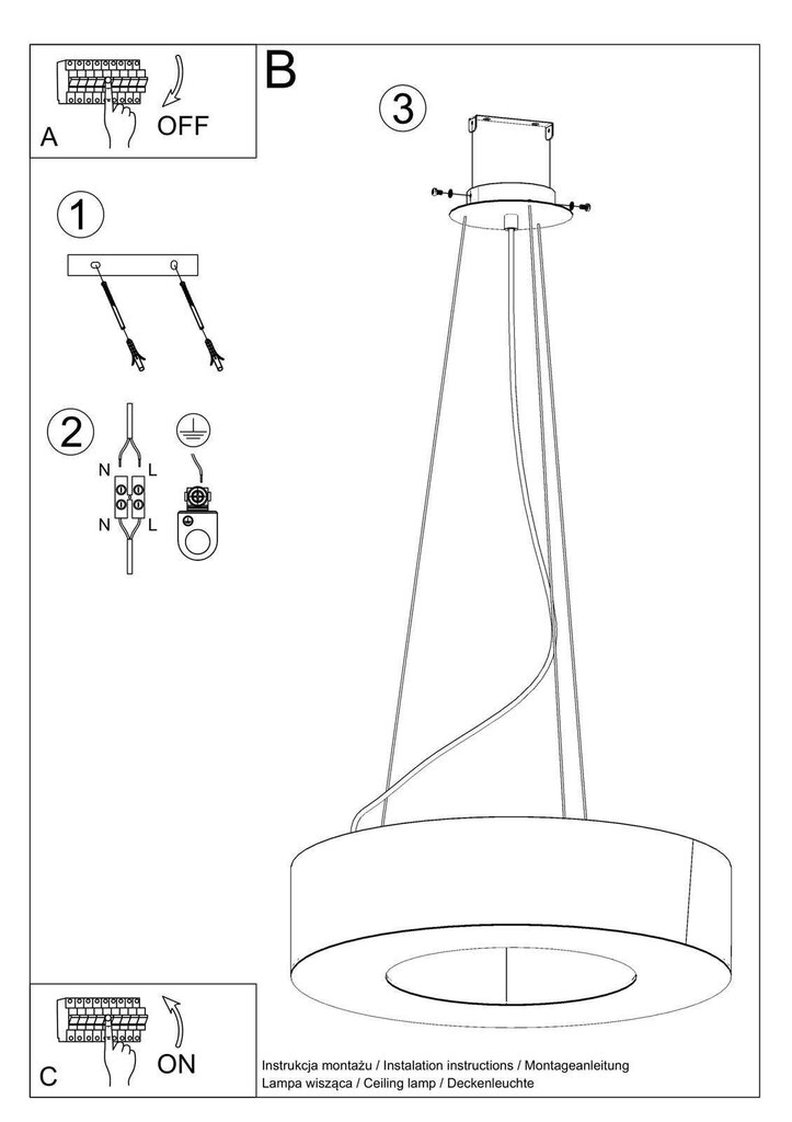 Lampa Saturno 90 цена и информация | Piekaramās lampas | 220.lv