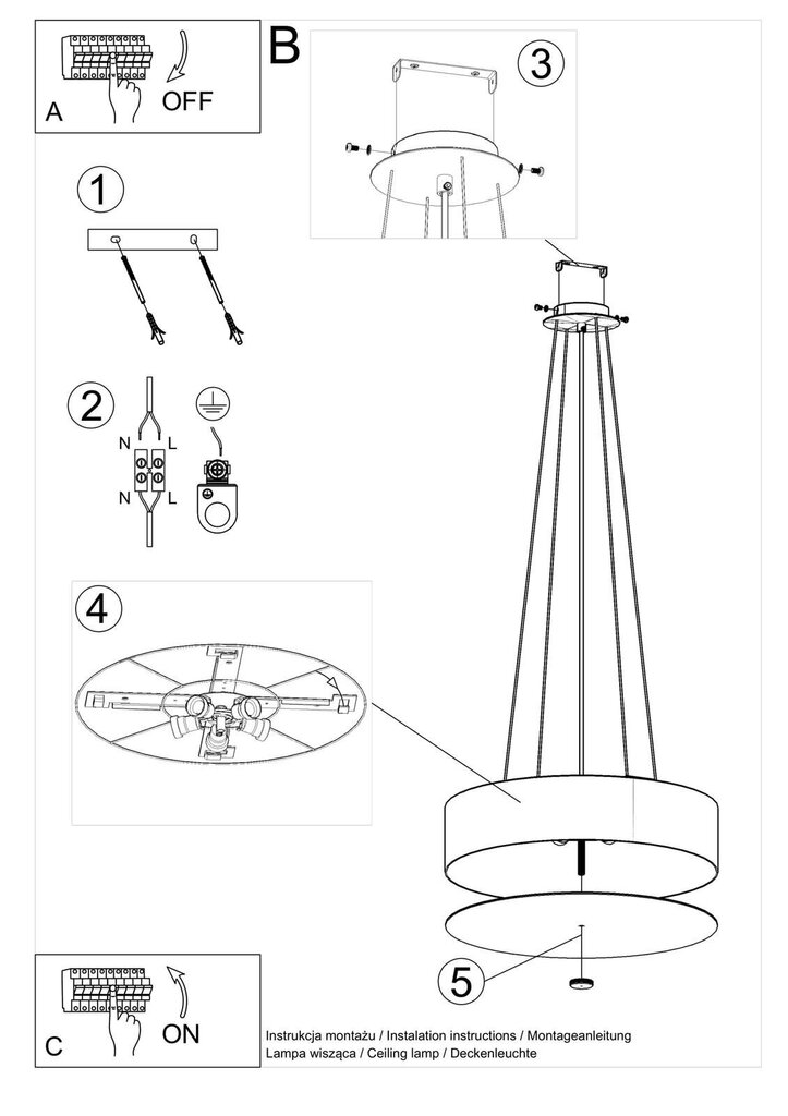 Lampa Skala 50 cena un informācija | Lustras | 220.lv