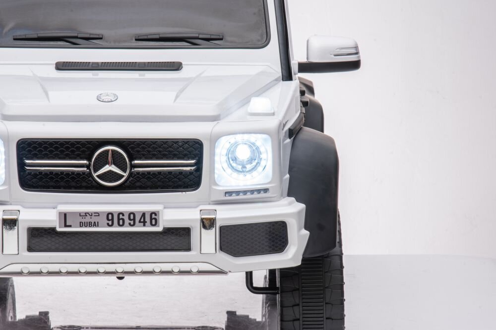 Bērnu vienvietīgs elektromobilis Mercedes G63 6x6, balts cena un informācija | Bērnu elektroauto | 220.lv