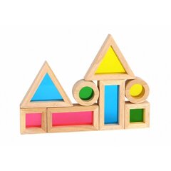 Koka krāsainie spoguļu klucīši - Tooky Toy, 8 gab. cena un informācija | Attīstošās rotaļlietas | 220.lv