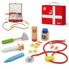 Деревянный набор маленького доктора в чемоданчике - Viga Toys цена и информация | Развивающие игрушки | 220.lv