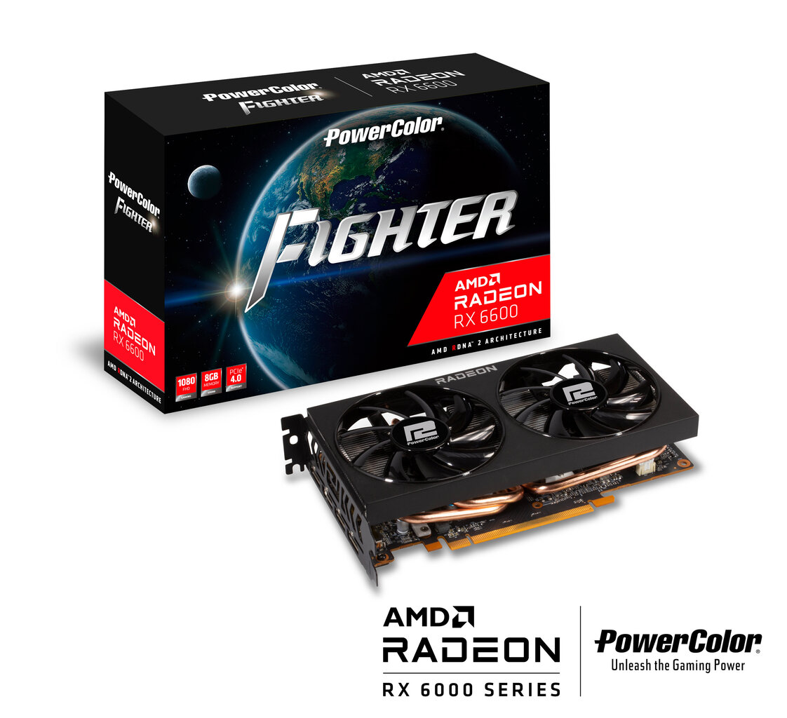 Karta graf. PowerColor Fighter Radeon RX 6600 8G цена и информация | Videokartes (GPU) | 220.lv
