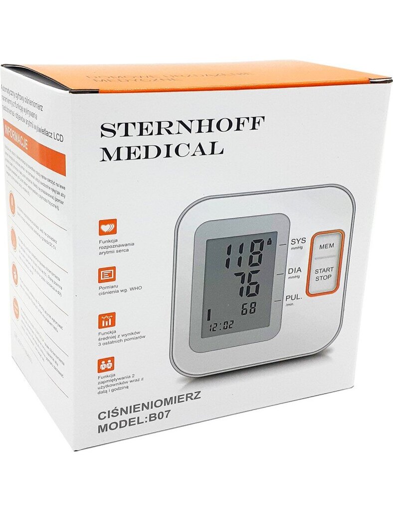 Sternhoff asinsspiediena mērītājs, balts cena un informācija | Asinsspiediena mērītāji | 220.lv