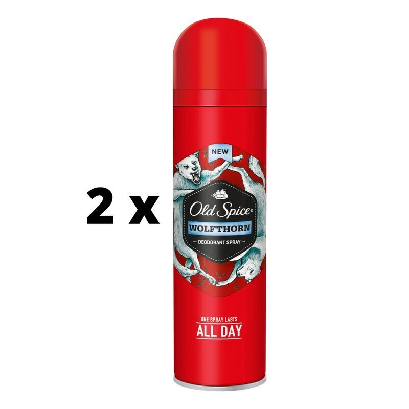 Dezodorants OLD SPICE Wolfthorn, 150 ml x 2 gab. iepakojums cena un informācija | Dezodoranti | 220.lv