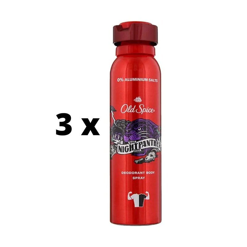 Dezodorants OLD SPICE Night Panther, 150 ml x 3 gab. iepakojums cena un informācija | Dezodoranti | 220.lv