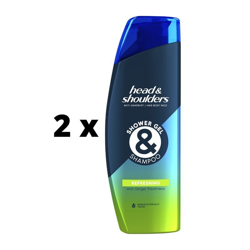 Šampūns un dušas želeja H&S REFRESHING, 270 ml x 2 gab. iepakojums cena un informācija | Šampūni | 220.lv