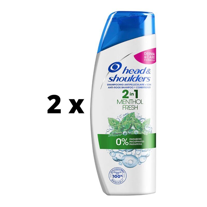 Šampūns HEAD & SHOULDERS Menthol 2in1, 360 ml x 2 gab. iepakojums cena un informācija | Šampūni | 220.lv