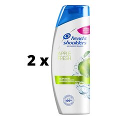 Šampūns HEAD & SHOULDERS Apple Fresh, 400 ml x 2 gab. iepakojums cena un informācija | Šampūni | 220.lv