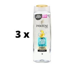 Šampūns PANTENE Fine Aqua Light, 400 ml x 3 gab. iepakojumi cena un informācija | Pantene Matu kopšanas līdzekļi | 220.lv