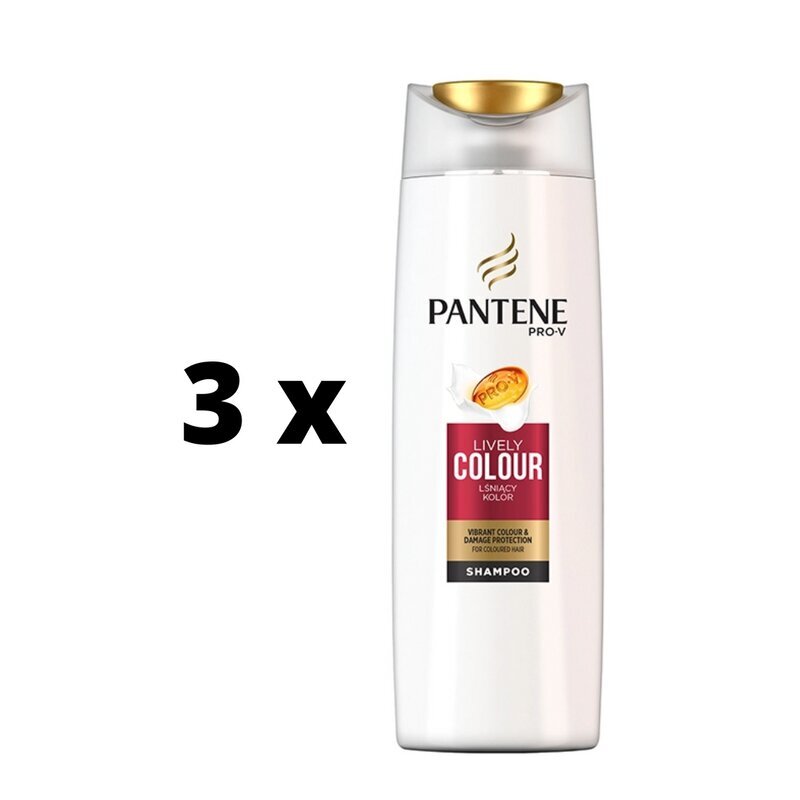Šampūns PANTENE Color Shine, 400 ml x 3 gab. iepakojumi цена и информация | Šampūni | 220.lv
