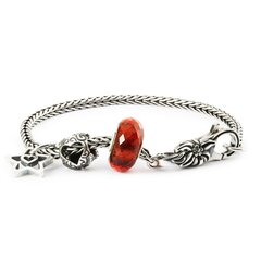 Poinsettia ar zvaigžņu pušķi, Trollbeads rokassprādzes komplekts цена и информация | Женские браслеты | 220.lv