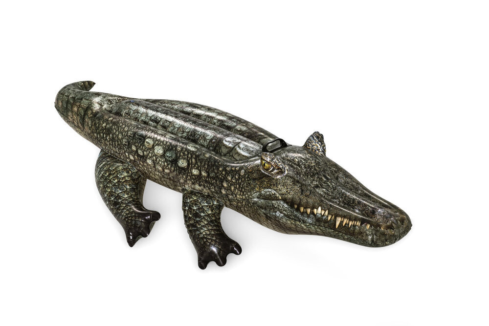 Piepūšamais krokodils 193 cm x 94 cm цена и информация | Piepūšamās rotaļlietas un pludmales preces | 220.lv