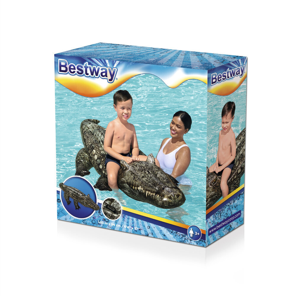 Piepūšamais krokodils 193 cm x 94 cm cena un informācija | Piepūšamās rotaļlietas un pludmales preces | 220.lv
