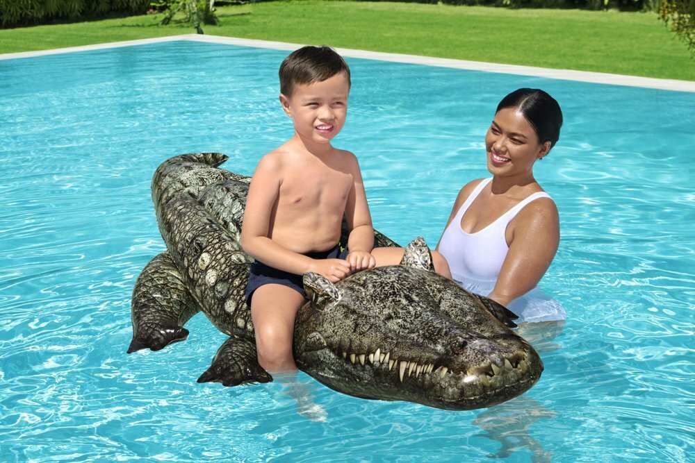 Piepūšamais krokodils 193 cm x 94 cm cena un informācija | Piepūšamās rotaļlietas un pludmales preces | 220.lv
