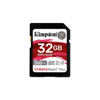 Atmiņas karte Kingston Canvas React Plus SD 32GB cena un informācija | Atmiņas kartes mobilajiem telefoniem | 220.lv