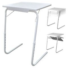 Salokāms, daudzfunkcionāls galds, 73x52x40 cm, balts цена и информация | Компьютерные, письменные столы | 220.lv
