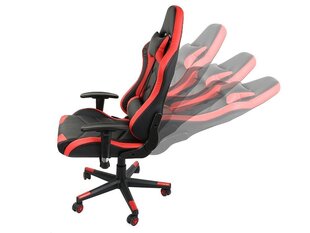 Nolaižams spēļu krēsls, melns/sarkans cena un informācija | Biroja krēsli | 220.lv