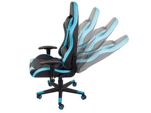 Nolaižams spēļu krēsls, melns/zils cena un informācija | Biroja krēsli | 220.lv