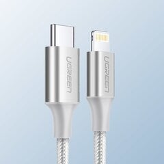 Ugreen USB Typ C - Lightning MFI cable 1 m 3 A 36 W silver (70523) цена и информация | Кабели для телефонов | 220.lv