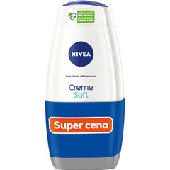 Nivea Creme Soft Shower Gel ( 2 x 500 ml ) - Sprchový gel 500ml цена и информация | Масла, гели для душа | 220.lv