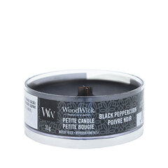 WoodWick Black Peppercorn Petite Candle - Aromātiskā ceļojumu svece 31.0g cena un informācija | Sveces un svečturi | 220.lv