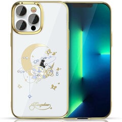Kingxbar Moon Series luxury case with Swarovski crystals for iPhone 13 Pro gold (Flower) (Gold) cena un informācija | Telefonu vāciņi, maciņi | 220.lv