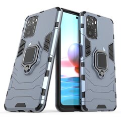 Ring Armor Case Kickstand Tough Rugged Cover, paredzēts Xiaomi Redmi Note 10 / Redmi Note 10S, zils cena un informācija | Telefonu vāciņi, maciņi | 220.lv