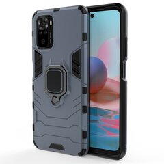 Ring Armor Case Kickstand Tough Rugged Cover, paredzēts Xiaomi Redmi Note 10 / Redmi Note 10S, zils cena un informācija | Telefonu vāciņi, maciņi | 220.lv