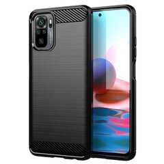 Hurtel Carbon Case paredzēts Xiaomi Redmi Note 10 5G, melns цена и информация | Чехлы для телефонов | 220.lv