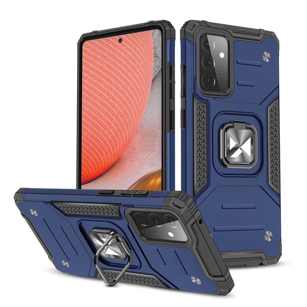 Wozinsky Ring Armor Hybrid Case paredzēts Samsung Galaxy A72 4G, zils cena un informācija | Telefonu vāciņi, maciņi | 220.lv