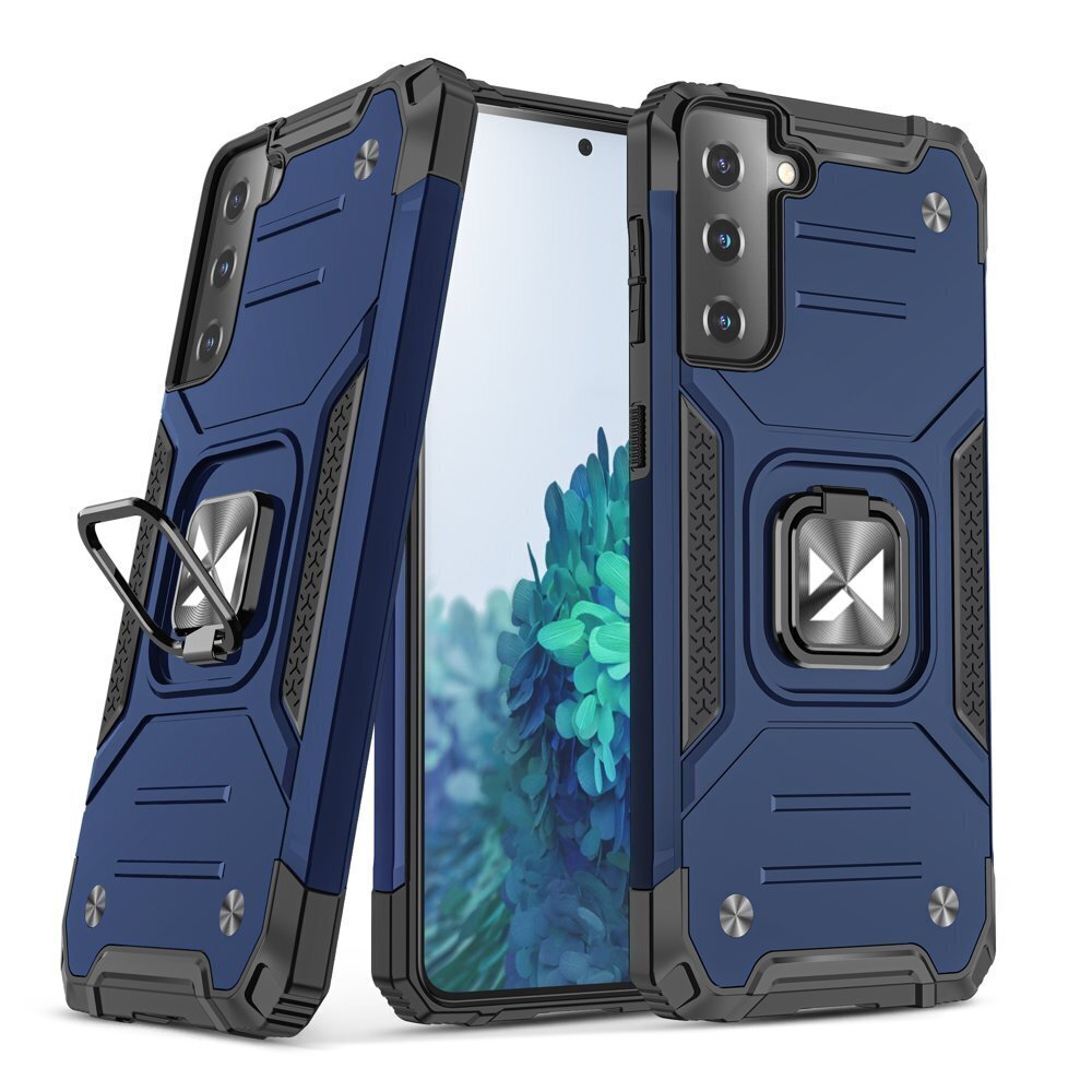 Wozinsky Ring Armor Case paredzēts Samsung Galaxy S21+ 5G (S21 Plus 5G), zils цена и информация | Telefonu vāciņi, maciņi | 220.lv