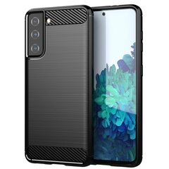 Hurtel Carbon Case paredzēts Samsung Galaxy S21 FE, melns cena un informācija | Telefonu vāciņi, maciņi | 220.lv