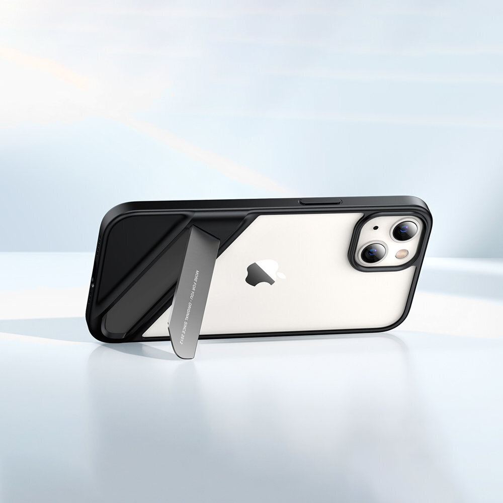 Ugreen Fusion Kickstand Case Hard Cover with Gel Frame and Stand, paredzēts iPhone 13, melns цена и информация | Telefonu vāciņi, maciņi | 220.lv