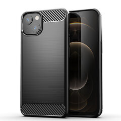 Hurtel Carbon Case paredzēts iPhone 13 mini, melns cena un informācija | Telefonu vāciņi, maciņi | 220.lv