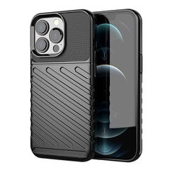 Thunder Case Flexible Tough Rugged Cover TPU Case, paredzēts iPhone 13 Pro, melns cena un informācija | Telefonu vāciņi, maciņi | 220.lv