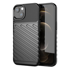 Thunder Case Flexible Tough Rugged Cover TPU Case, paredzēts iPhone 13, melns cena un informācija | Telefonu vāciņi, maciņi | 220.lv