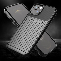 Thunder Case Flexible Tough Rugged Cover TPU Case, paredzēts iPhone 13, melns cena un informācija | Telefonu vāciņi, maciņi | 220.lv