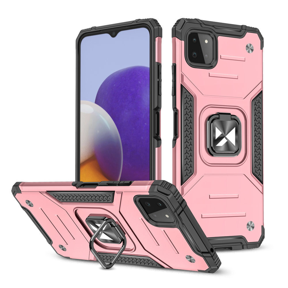 Wozinsky Ring Armor Hybrid Case paredzēts Samsung Galaxy A22 4G, rozā цена и информация | Telefonu vāciņi, maciņi | 220.lv