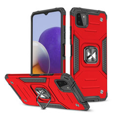 Wozinsky Ring Armor Hybrid Case paredzēts Samsung Galaxy A22 4G, sarkans cena un informācija | Telefonu vāciņi, maciņi | 220.lv