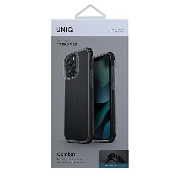 Uniq case Combat, paredzēts iPhone 13 Pro Max, melns cena un informācija | Telefonu vāciņi, maciņi | 220.lv