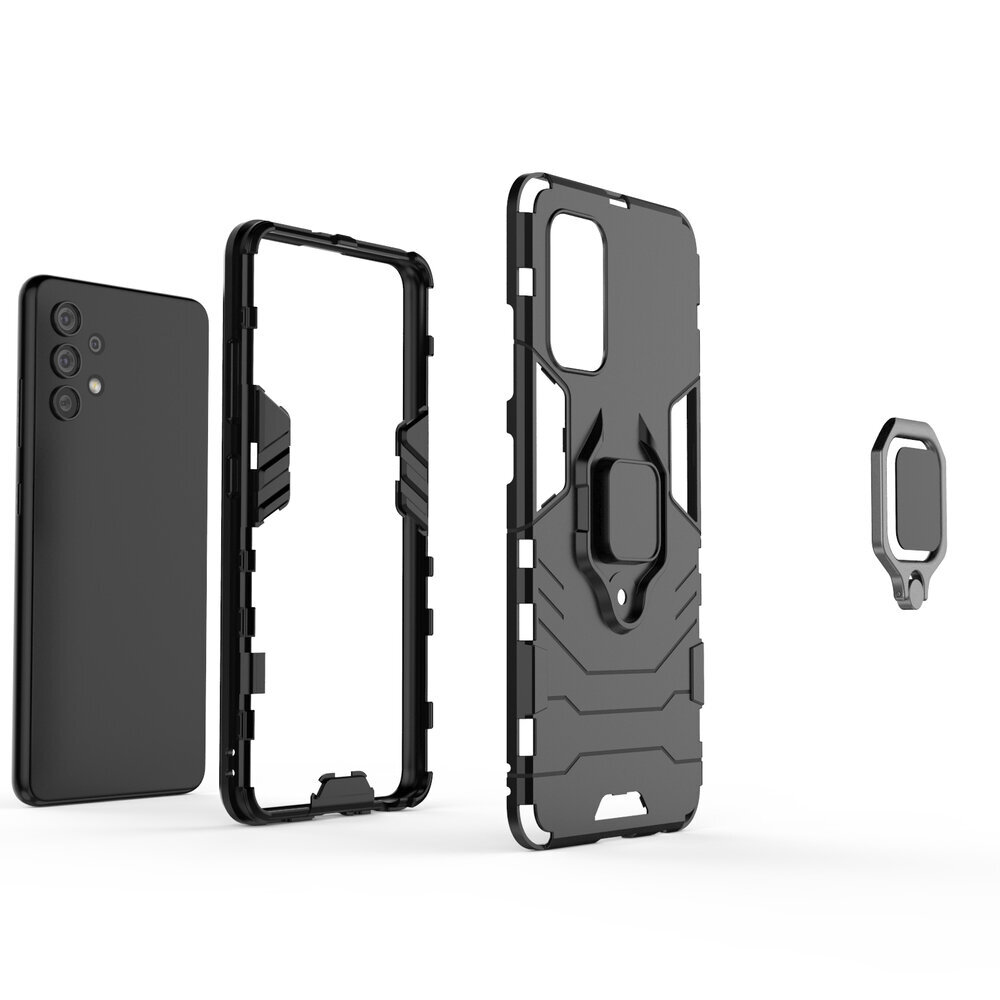 Ring Armor Case Kickstand Tough Rugged Cover, paredzēts Samsung Galaxy A32 4G, zils cena un informācija | Telefonu vāciņi, maciņi | 220.lv